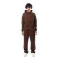ensemble jogging femme oversize à capuche en marron