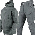 ensemble outdoor homme coupe ajustée capuche en gris