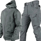 ensemble outdoor homme coupe ajustée capuche en gris
