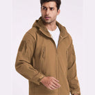 ensemble outdoor homme coupe ajustée capuche en kaki