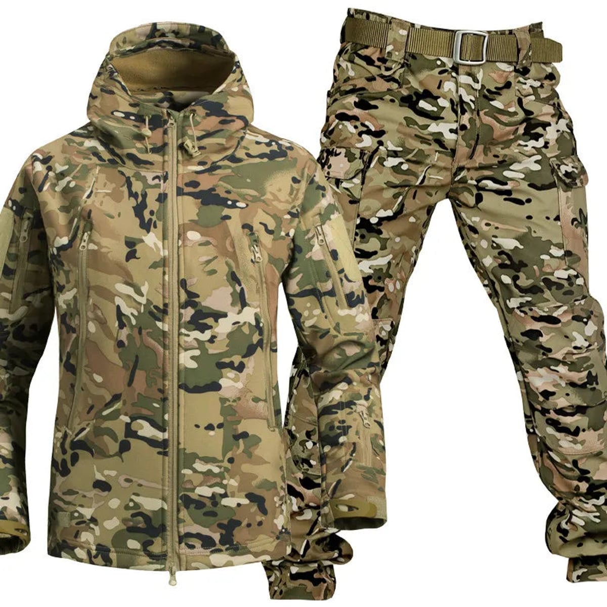ensemble outdoor homme coupe ajustée capuche en Camouflage 