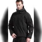ensemble outdoor homme coupe ajustée capuche en noir