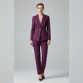 ensemble tailleur femme blazer et pantalon droit en violet