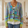 gilet femme broderie florale coupe slim en vert
