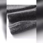 gilet femme col rond manches longues en gris