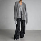 gilet femme oversize col en v