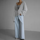 gilet femme oversize col en v