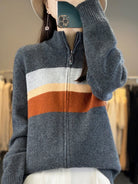 gilet femme oversize col montant zippé
