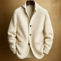 gilet homme col châle boutons en blanc