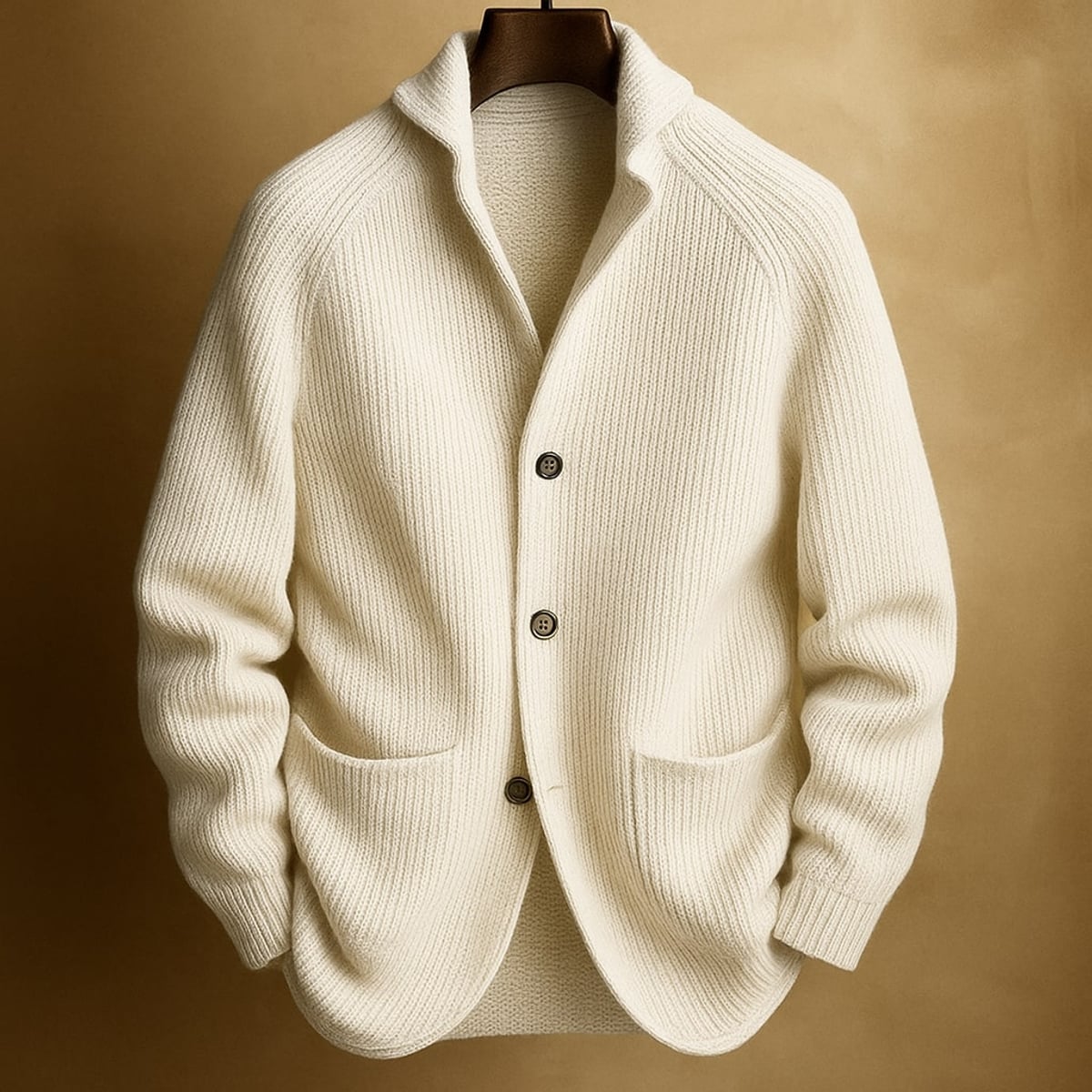 gilet homme col châle boutons en blanc