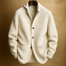 gilet homme col châle boutons en blanc