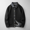 gilet homme col chemise boutonné en noir