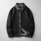 gilet homme col chemise boutonné en noir