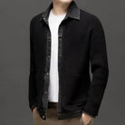 gilet homme col chemise boutonné en noir