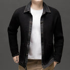 gilet homme col chemise boutonné en noir