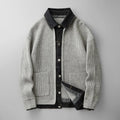 gilet homme col chemise boutonné en gris
