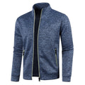 gilet homme col montant zippé en bleu