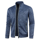 gilet homme col montant zippé en bleu