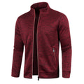 gilet homme col montant zippé en rouge