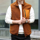 gilet homme coupe décontractée poches zippées