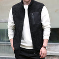 gilet homme coupe décontractée poches zippées noir