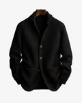 gilet homme habillé col montant boutonné en noir