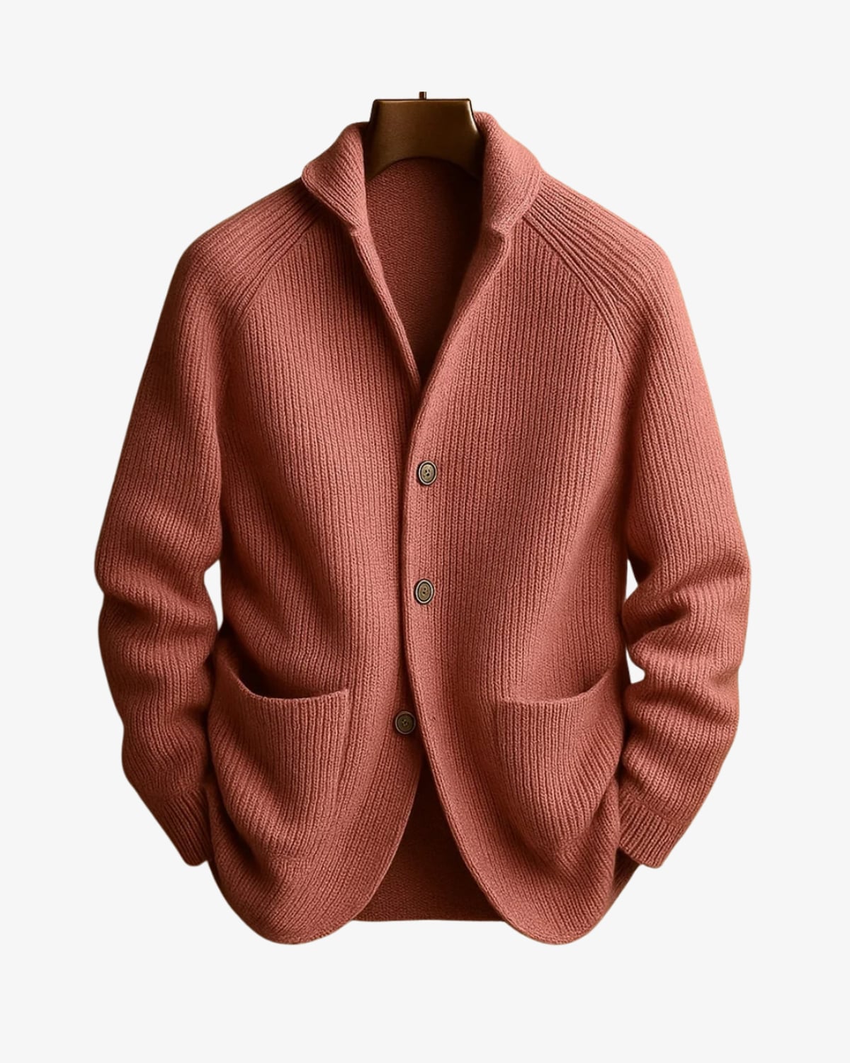 gilet homme habillé col montant boutonné en rose