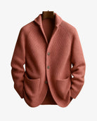 gilet homme habillé col montant boutonné en rose