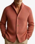 gilet homme habillé col montant boutonné en marron