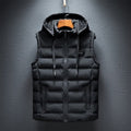 gilet homme sans manches matelassé zippé en noir