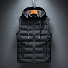 gilet homme sans manches matelassé zippé en noir