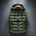 gilet homme sans manches matelassé zippé en vert