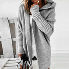 gilet long femme oversize à capuche