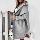 gilet long femme oversize à capuche