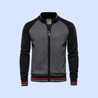 gilet zippé homme col montant bicolore en noir