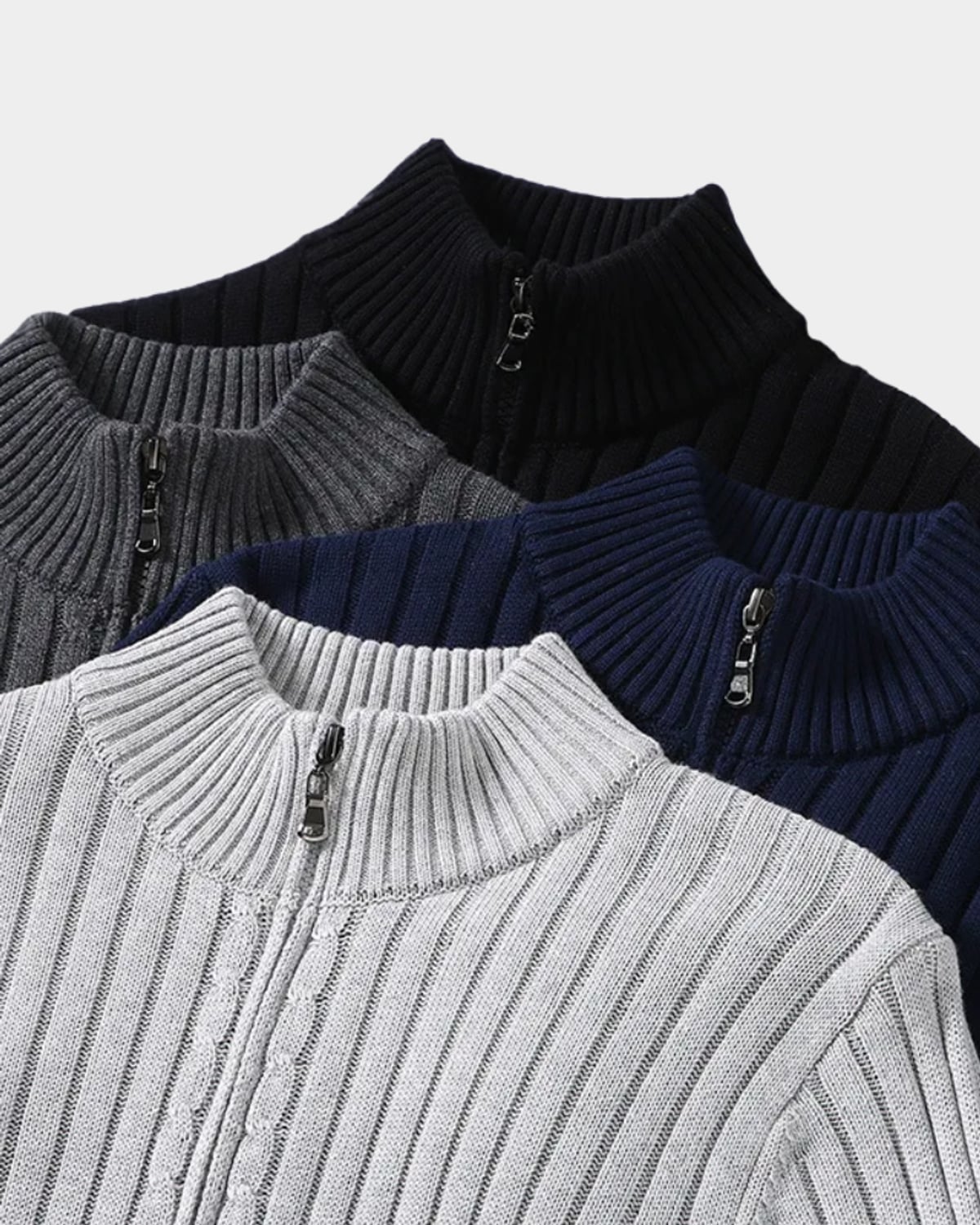 gilet zippé homme col montant coupe régulière