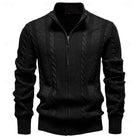 gilet zippé homme col montant texturé en noir