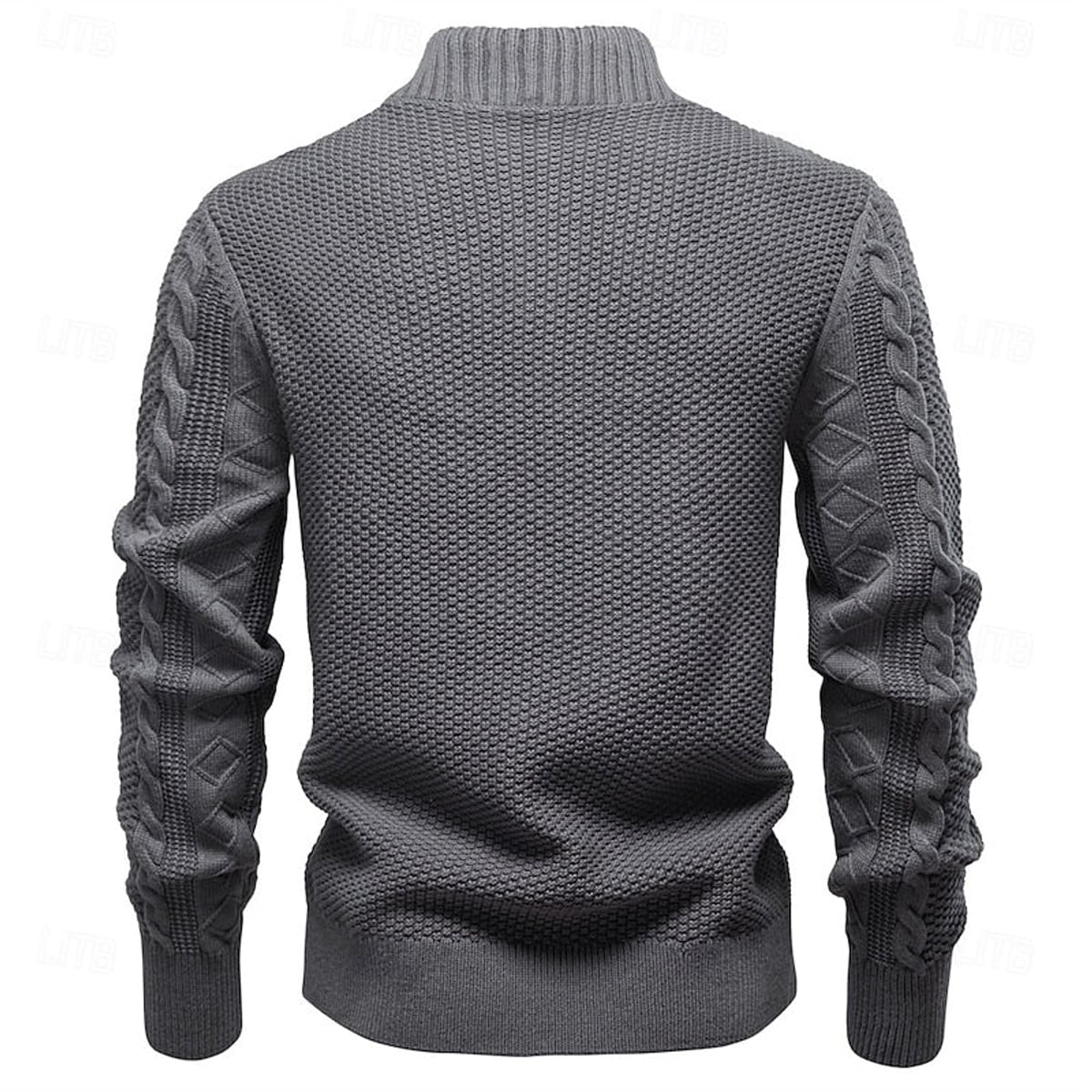 gilet zippé homme col montant texturé