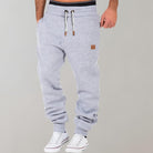 jogging homme coupe droite taille élastiquée en gris