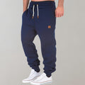 jogging homme coupe droite taille élastiquée en bleu marine