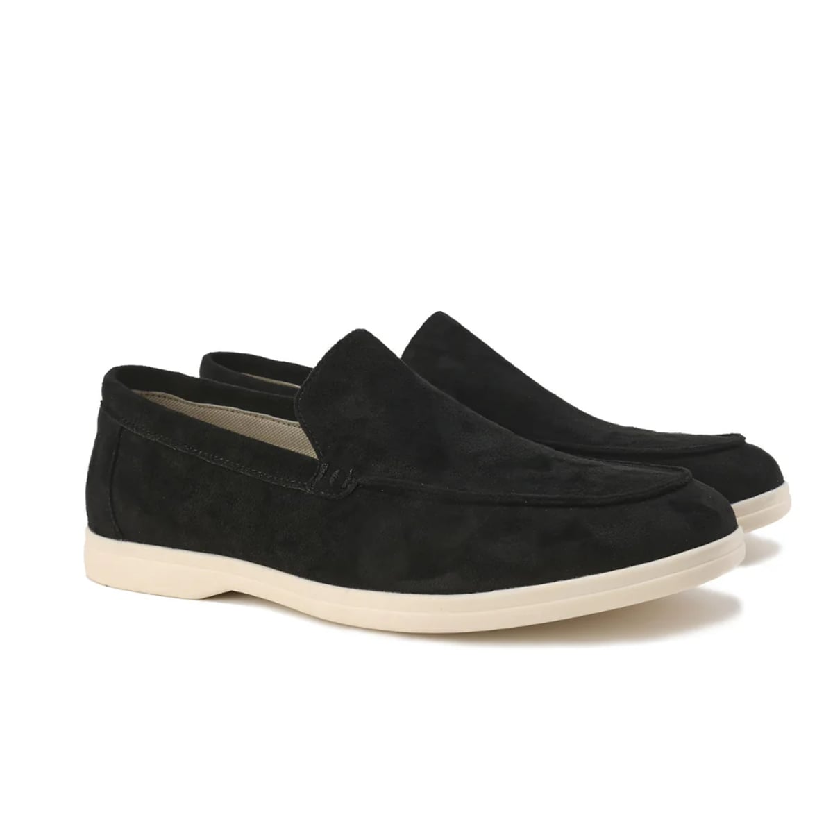 loafer homme semelle épaisse sans lacets en noir