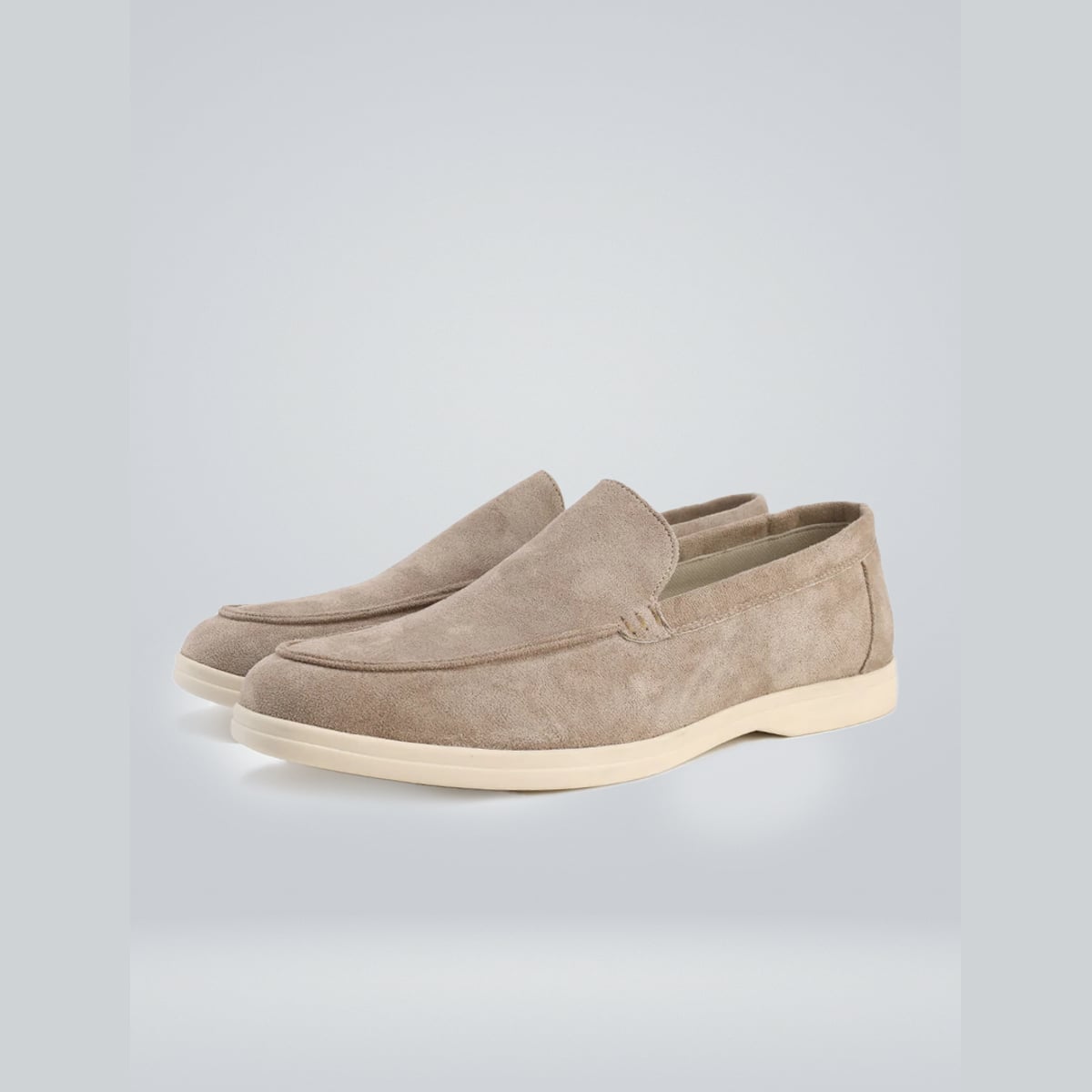 loafer homme semelle épaisse sans lacets en caramel