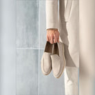 loafer homme semelle épaisse sans lacets en beige