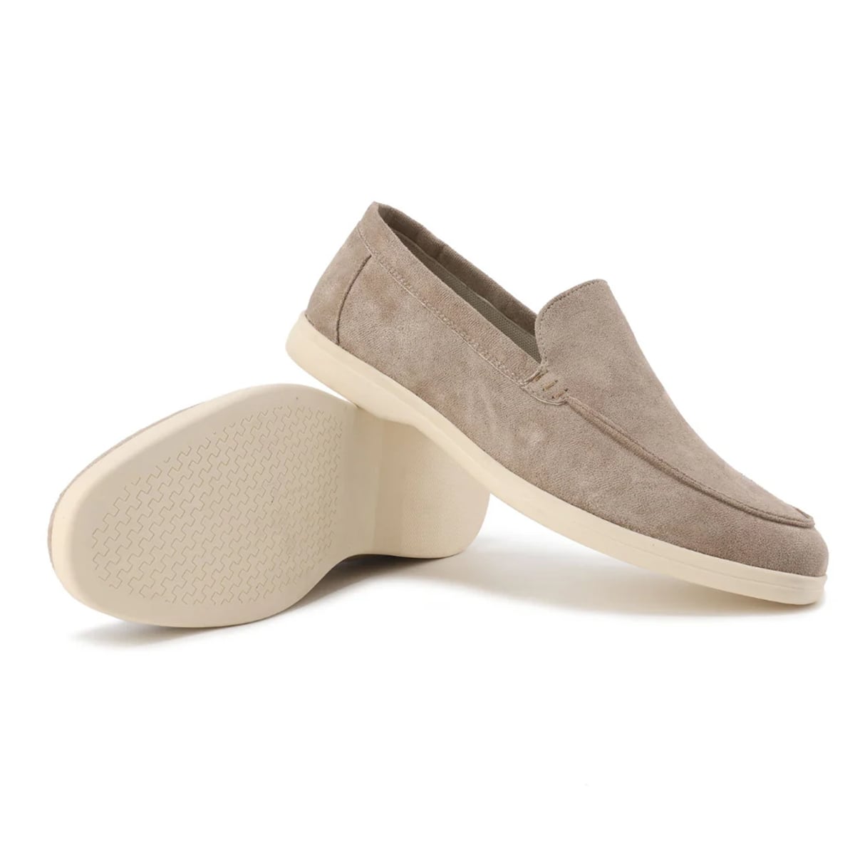 loafer homme semelle épaisse sans lacets en caramel