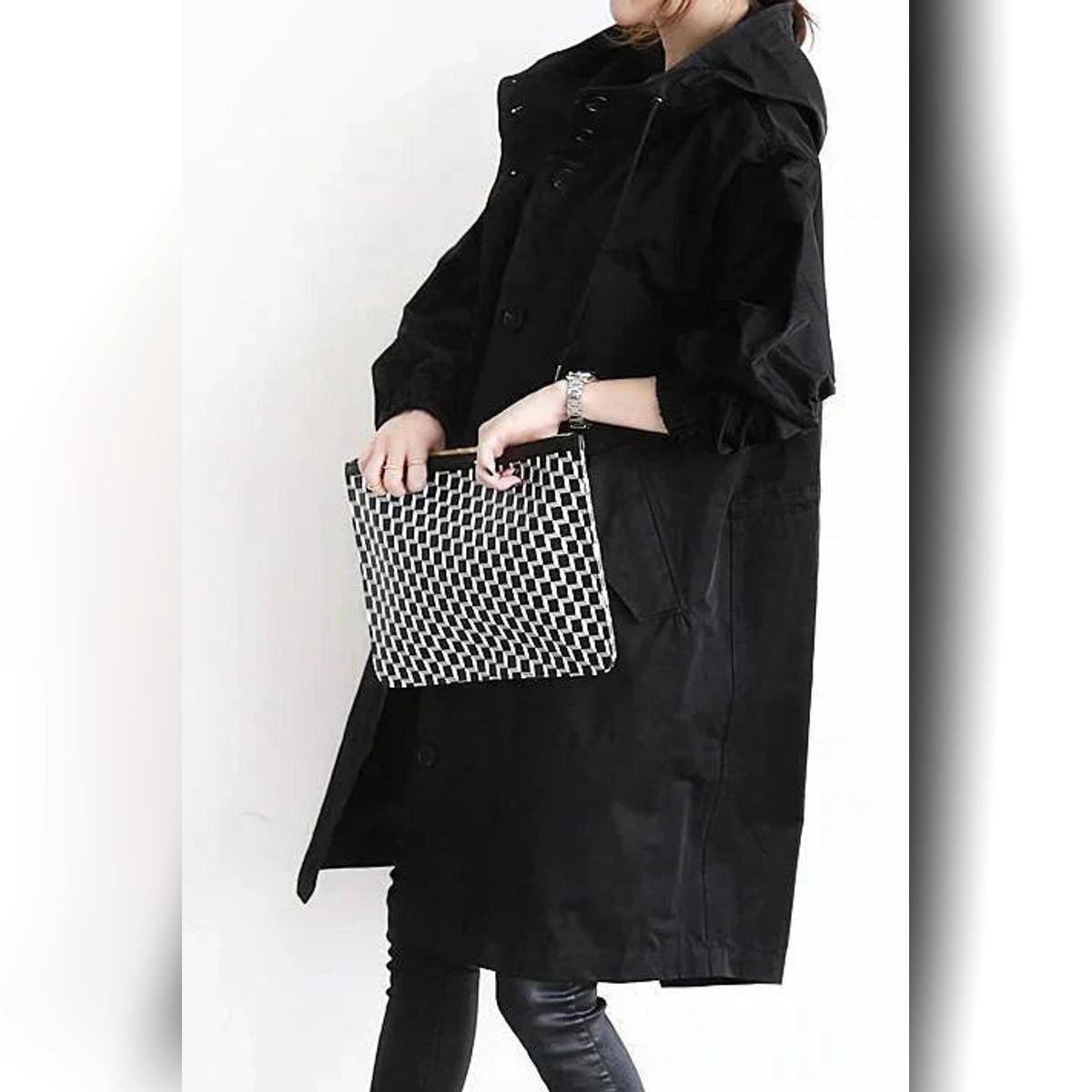 manteau de pluie femme capuche oversize