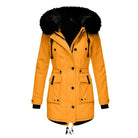 manteau femme à capuche coupe ample en or