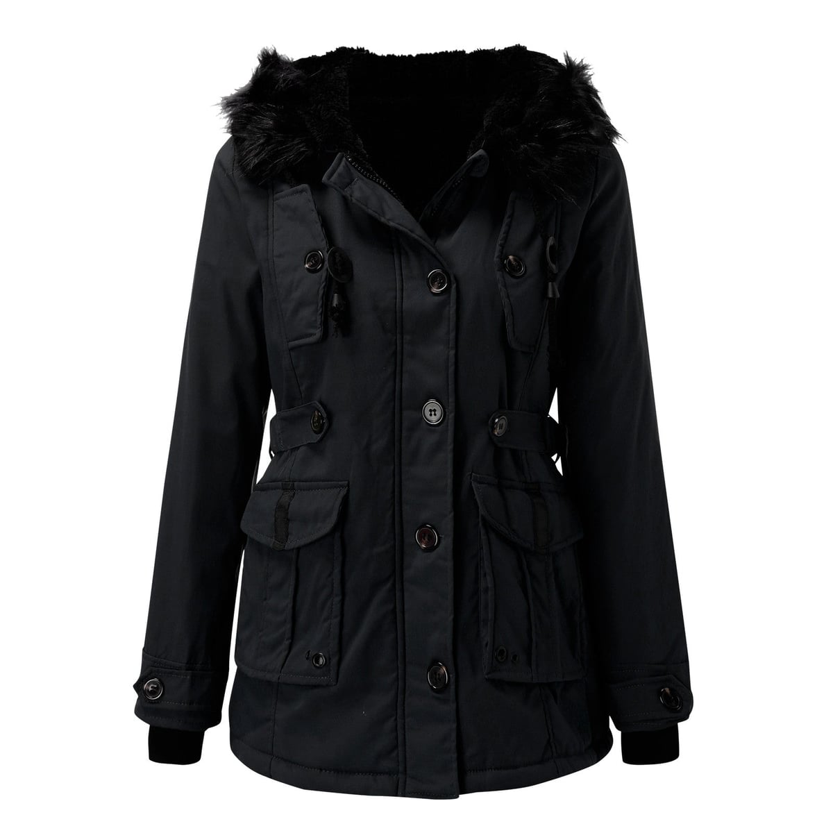 manteau femme à capuche coupe ample