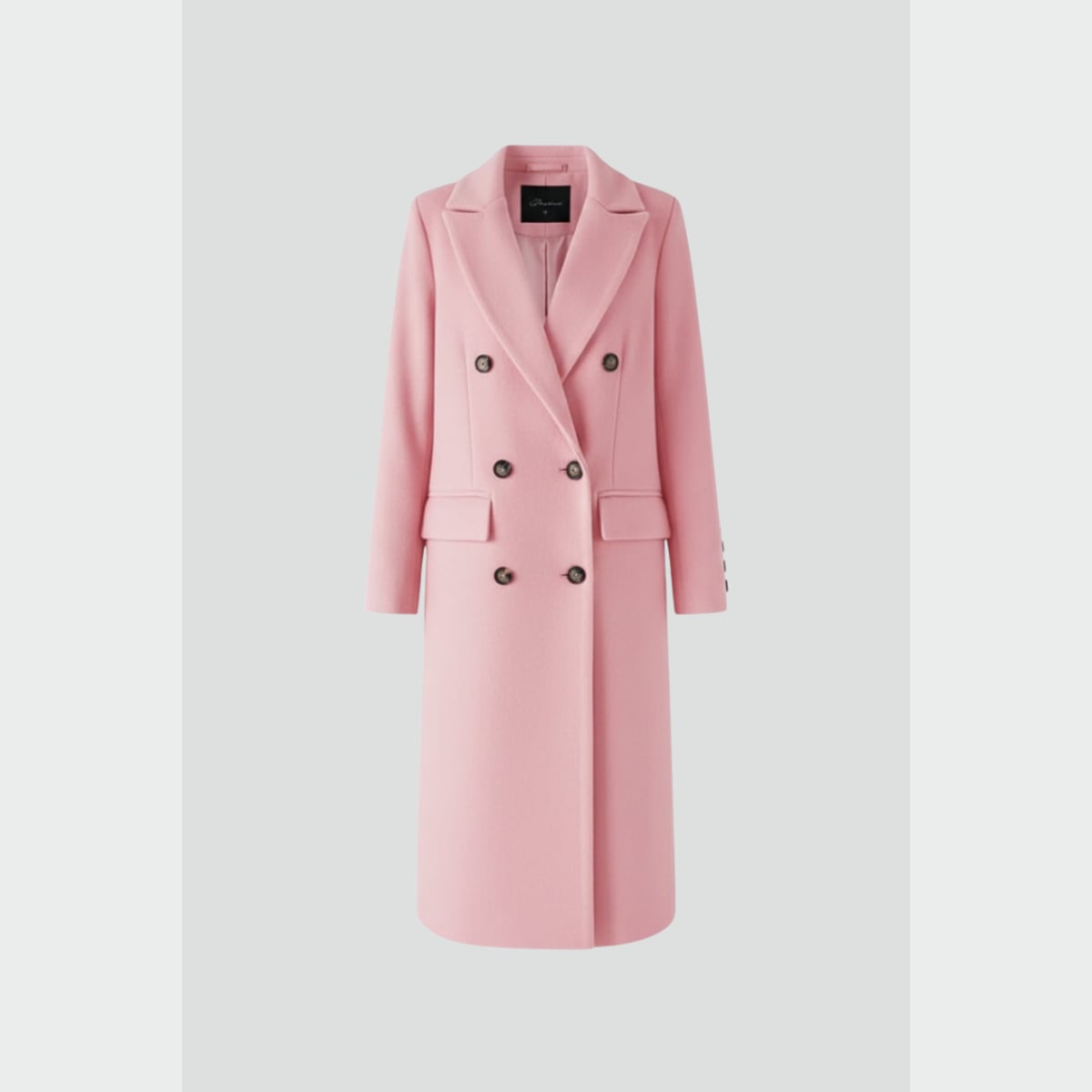 manteau femme col à revers coupe droite