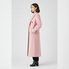 manteau femme col à revers coupe droite
