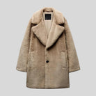 manteau femme col cranté coupe décontractée en marron